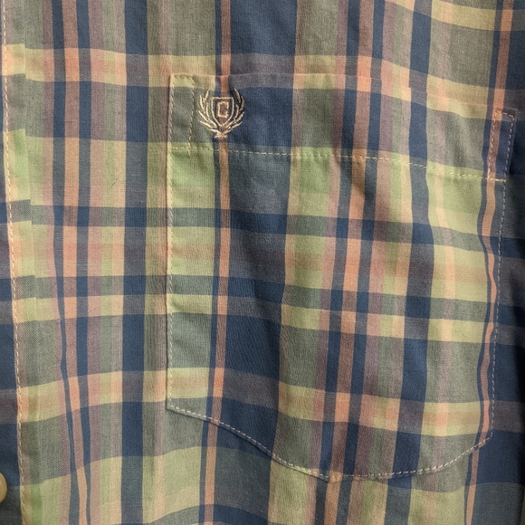 Chaps button down long sleeve shirt size XL blue green pink and purple - Picture 2 of 9